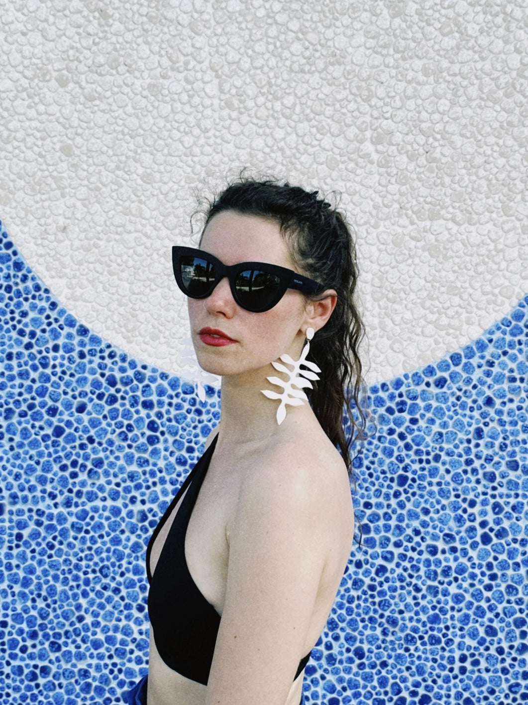 Leaf shaped earrings