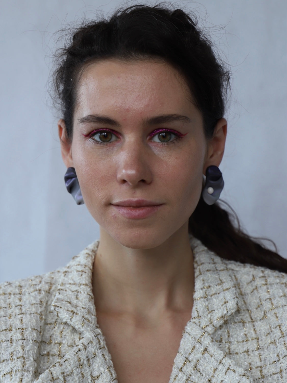 Draped earrings