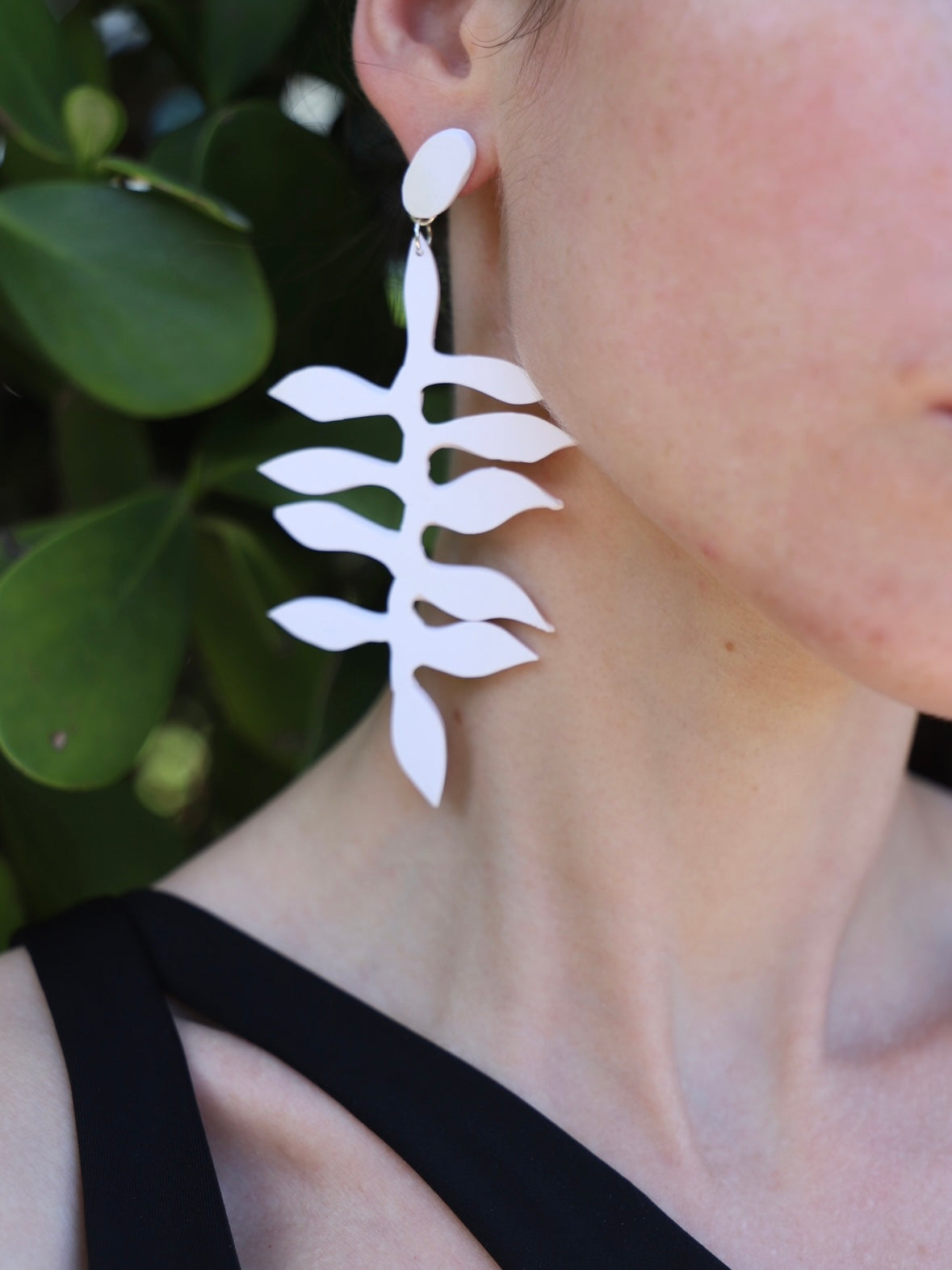 Leaf shaped earrings