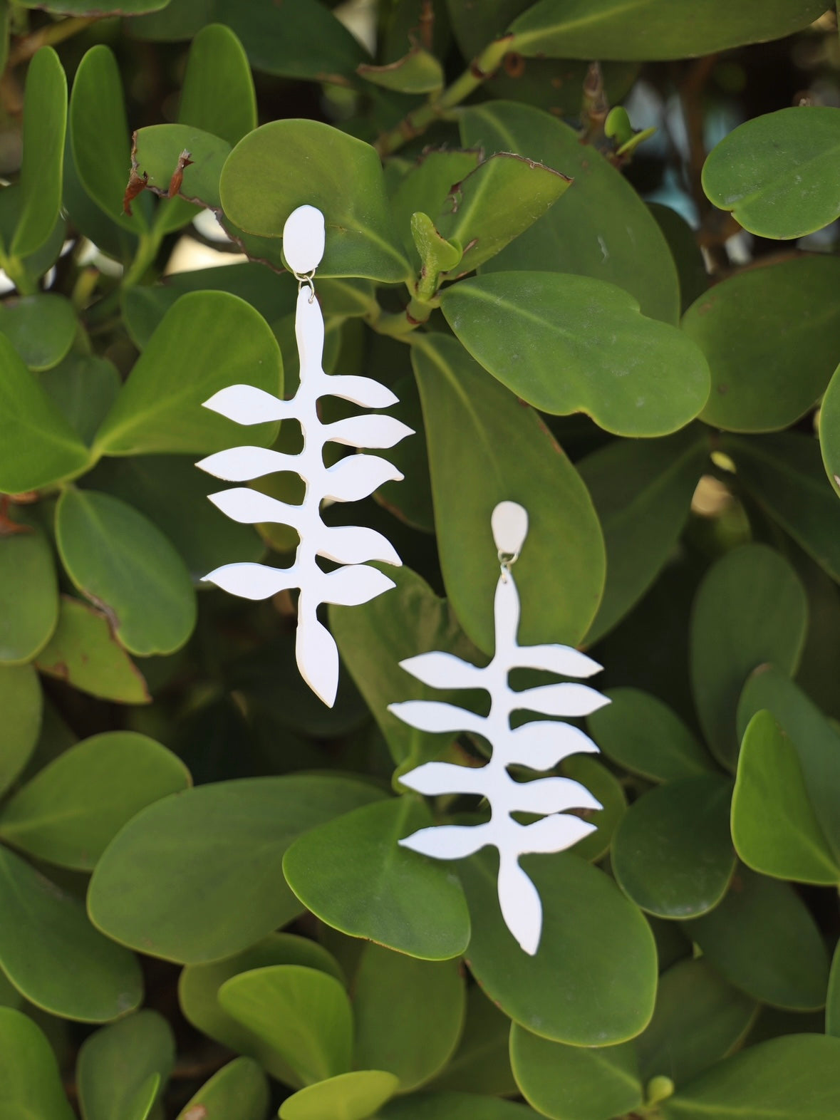 Leaf shaped earrings