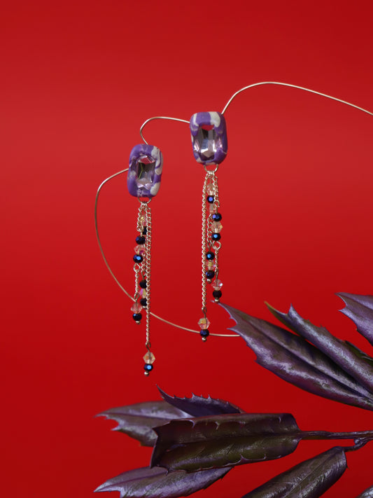 Shiny gem earrings